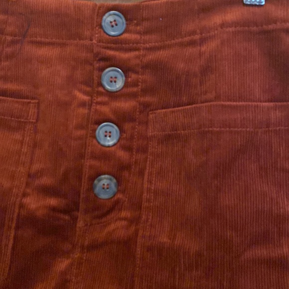 NWOT rust corduroy mini skirt - Picture 2 of 4